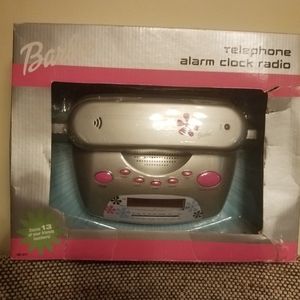 Vtg 2000 Barbie Alarm Clock Radio Phone NOS NEW